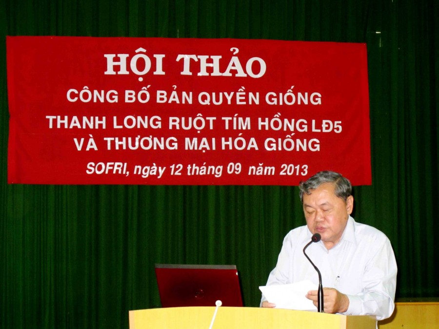 Hội thảo: Công bố bản quyền giống thanh long ruột tím hồng LĐ5 và thương mại hóa giống