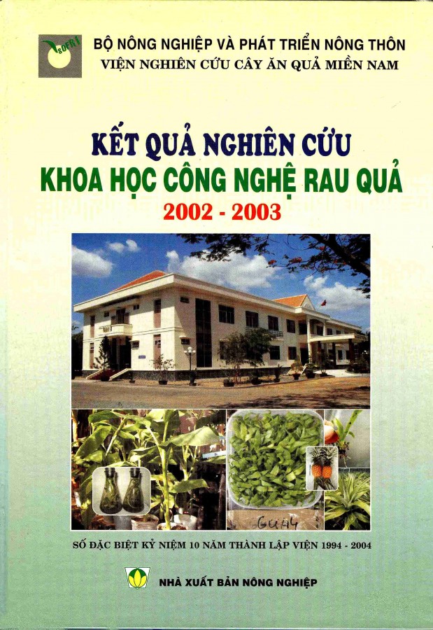 Kết quả Nghiên cứu Khoa học Rau Quả 2002-2003